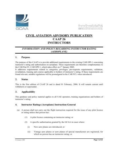 caap advisory circular|CIVIL AVIATION AUTHORITY ADVISORY C OF THE .